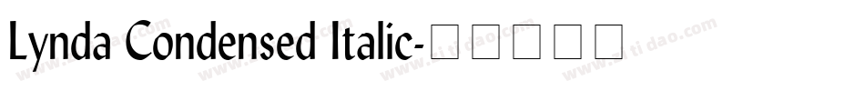 Lynda Condensed Italic字体转换
